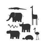 Vinilo adhesivo animales de la selva