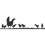 Vinilo adhesivo gallina con pollitos