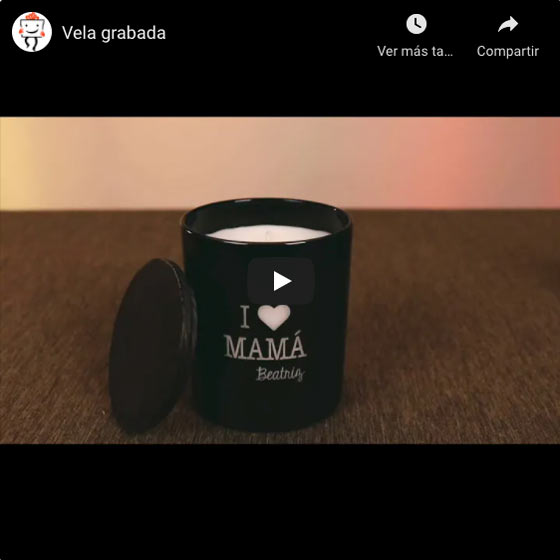 Vídeo Vela personalizada con monograma grabado