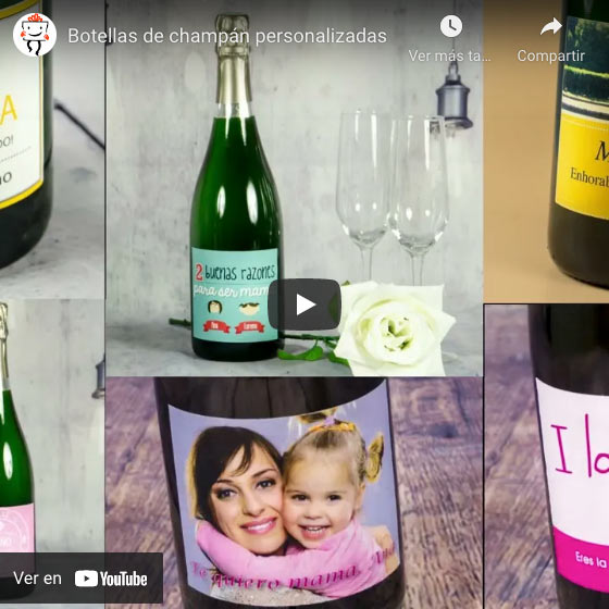 Vídeo Botella de champán personalizada