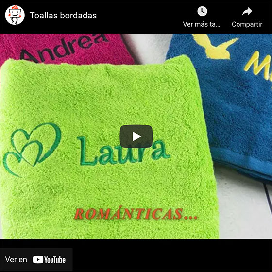 Vídeo Set de toallas con iniciales bordadas