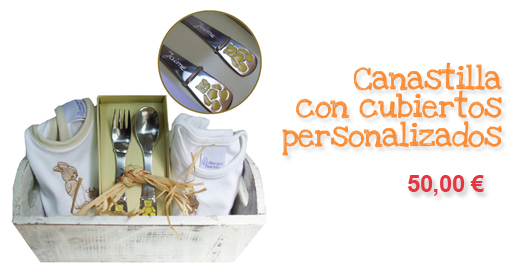 Canastilla cubiertos personaliz
