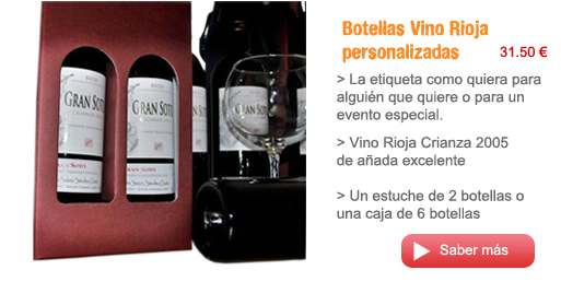 Botellas vino Riojas personalizadas
