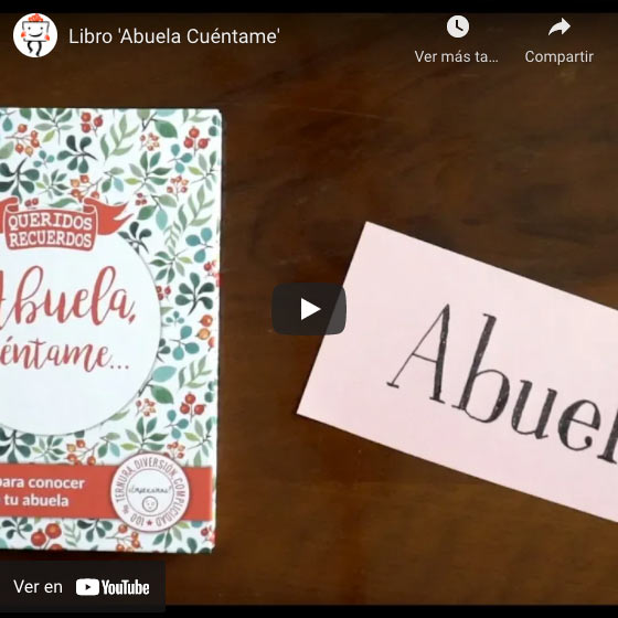 Vídeo Libro Abuela cuéntame con tarjeta personalizada