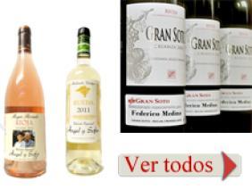 Vinos personalizados (tinto, blanco y rosado)