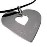 Regalos Joyas con nombre: Colgante coraz�n calado grabado