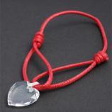 Pulsera coraz�n de cristal grabado