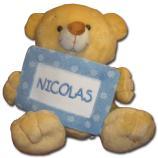Regalos Ropa ni�os y beb�s bordada: Peluche bordado con nombre