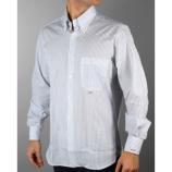 Camisa rayada azul Botton Down con iniciales