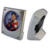 Reloj de sobremesa met�lico con alarma