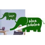 Pizarra adhesiva elefante verde