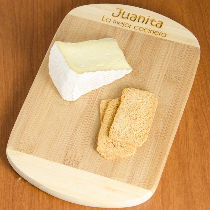 Tabla de madera grabada