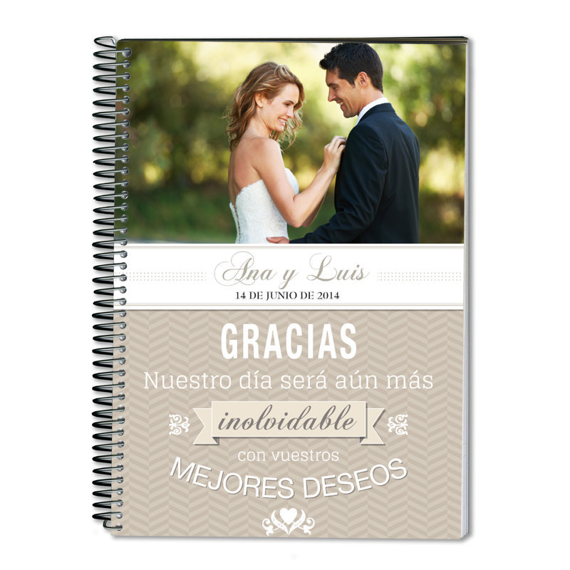 Regalos personalizados: Cuadernos: Cuaderno bodas personalizado con foto