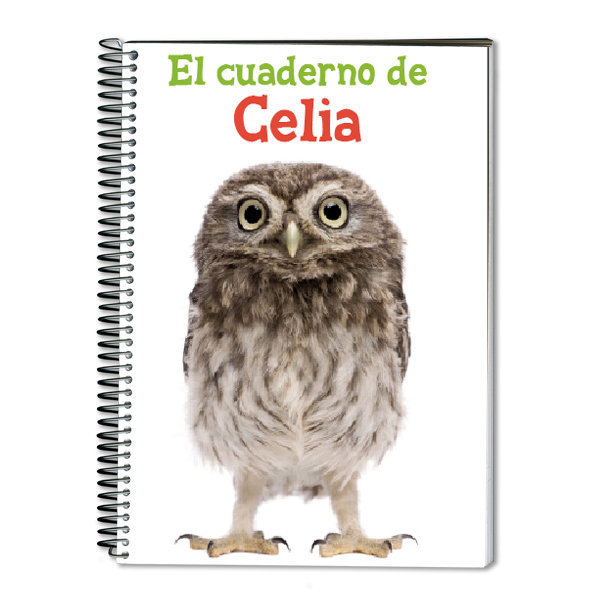 Regalos personalizados: Cuadernos: Cuaderno búho personalizado