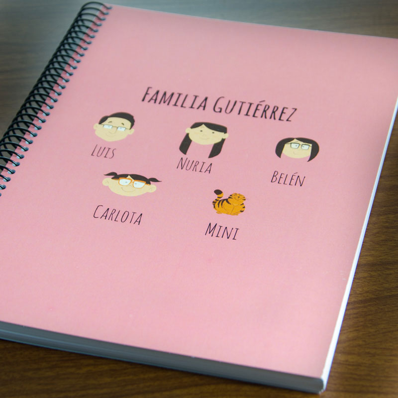 Regalos personalizados: Cuadernos: Cuaderno familia personalizado