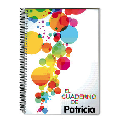 Regalos personalizados: Regalos con nombre: Cuaderno globos de colores