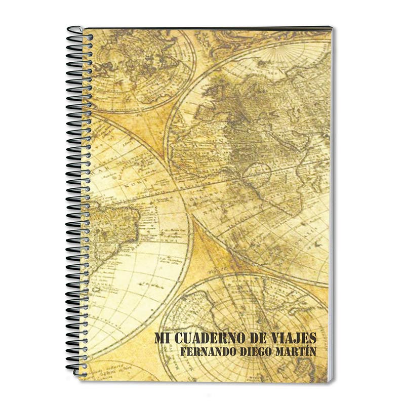 Regalos personalizados: Cuadernos: Cuaderno mapa personalizado
