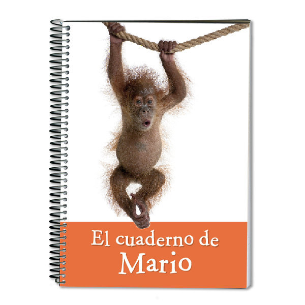 Regalos personalizados: Cuadernos: Cuaderno "Mono" personalizado