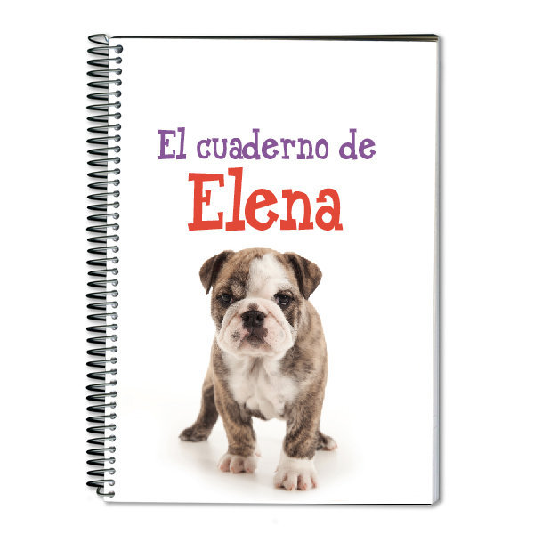 Regalos personalizados: Cuadernos: Cuaderno perrito personalizado