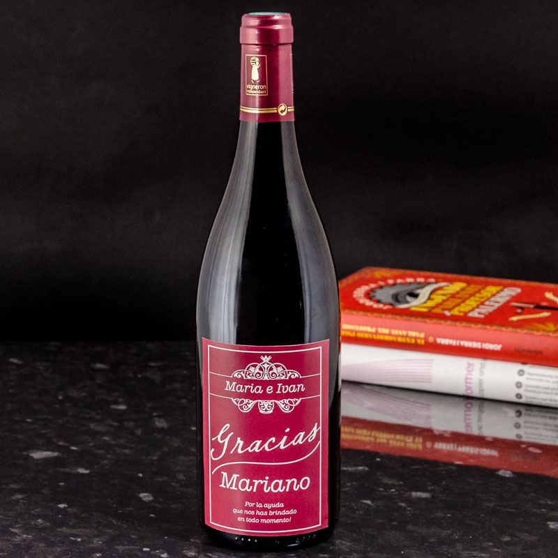 FOTO BOTELLA VINO ROSADO foto botella vino rosado: