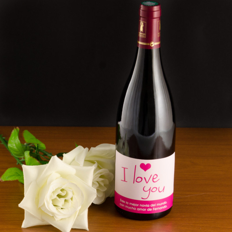 FOTO BOTELLA VINO ROSADO foto botella vino rosado: