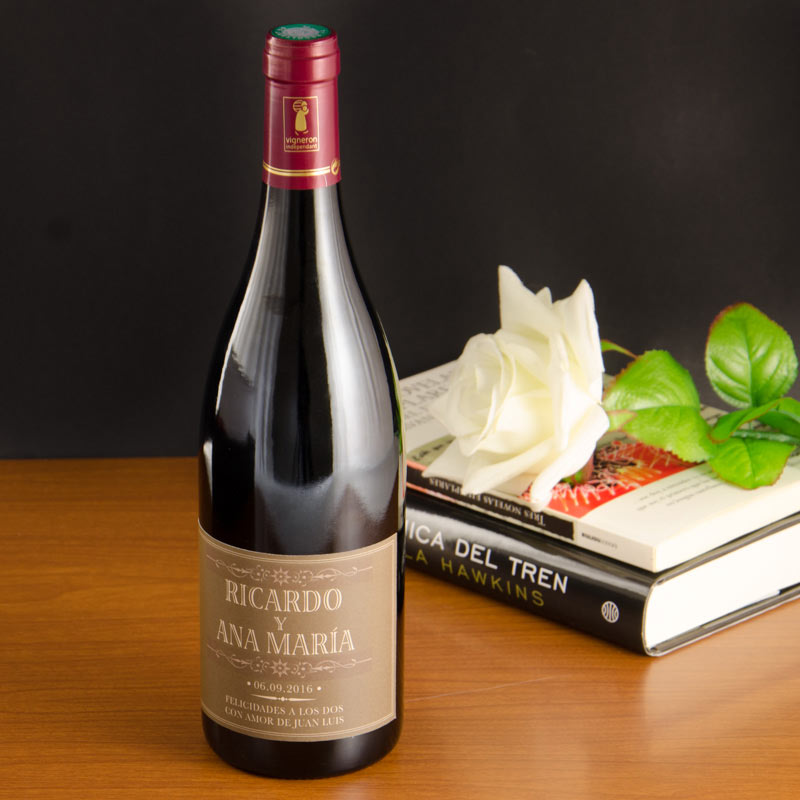 Regalos personalizados: Bebidas personalizadas: Botella de vino para regalar