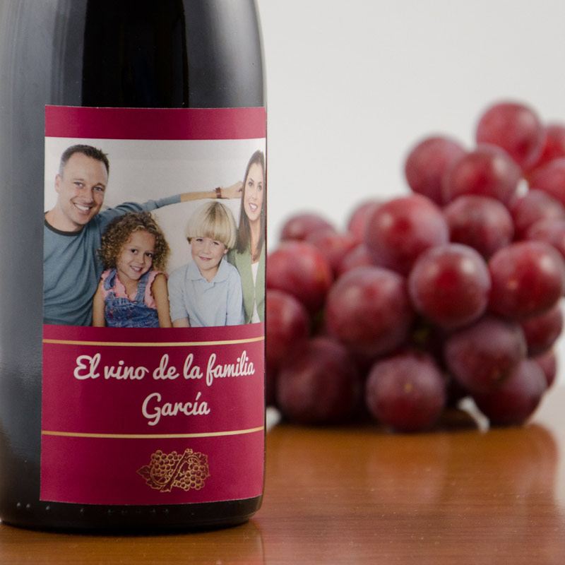Regalos personalizados: Bebidas personalizadas: Botella de vino personalizada