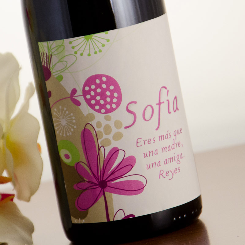 Regalos personalizados: Bebidas personalizadas: Botella de vino personalizada especial Madre