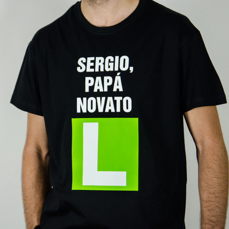 Regalos personalizados: Camisetas personalizadas: Camiseta papá novato personalizada