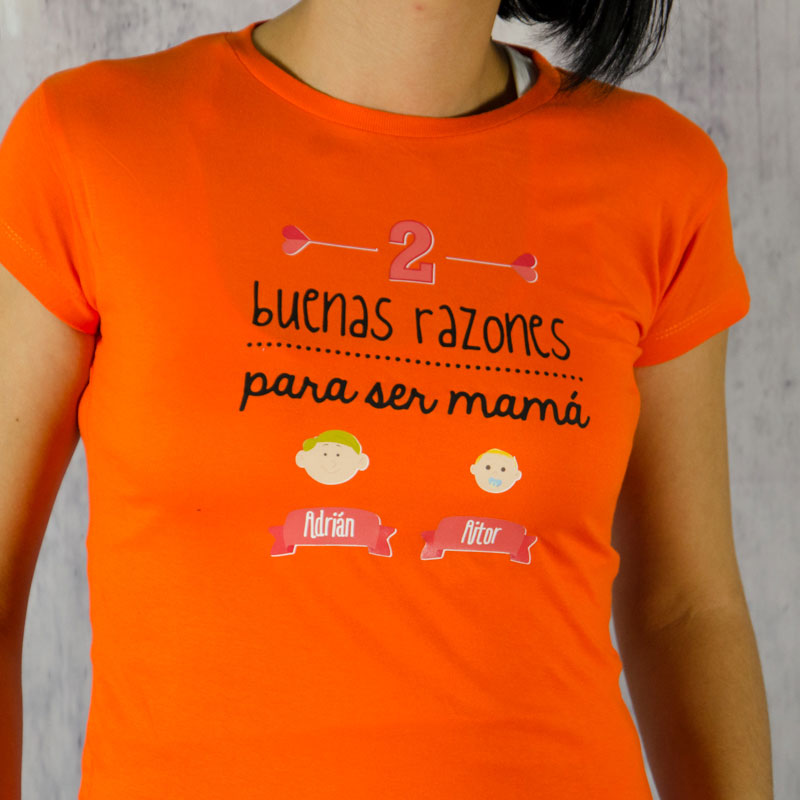 Regalos personalizados: Camisetas personalizadas: Camiseta razones para ser mamá