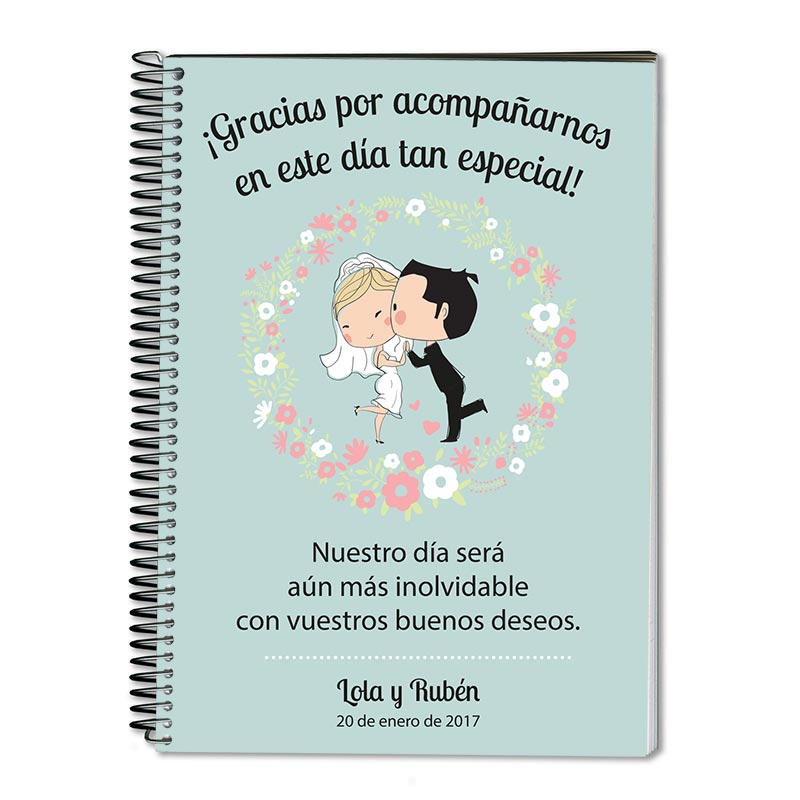 Regalos personalizados: Cuadernos: Cuaderno de firmas boda personalizado