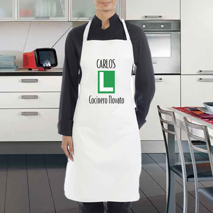 Regalos personalizados: Delantales personalizados: Delantal para cocineros novatos personalizado