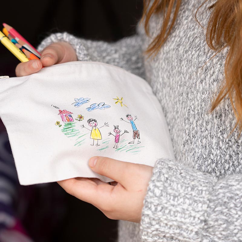 Regalos personalizados: Regalos con el dibujo de tus hijos: Neceser BIO personalizado con el dibujo de tu hijo