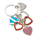 Regalos Cumplea�os para adolescentes: Llavero 6 corazones personalizados