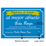Diploma al Mejor Abuelo