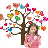 Regalos originales para Inauguraci�n de casa: Vinilo adhesivo '�rbol Corazones'
