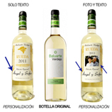 Regalos originales para Inauguraci�n de casa: Vino Baluarte Verdejo personalizado
