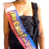 Regalos originales para Inauguraci�n de casa: Banda de Miss personalizada