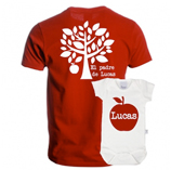 Regalos  para hombres: Pack padres primerizos: camiseta + body