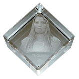 Regalos Cristales grabados: Cubo corte joya mediano