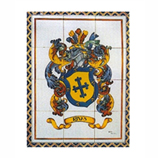 Regalos originales para Inauguraci�n de casa: Mural cer�mica con escudo y cenefa