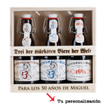 Set personalizado de 3 cervezas para atrevidos