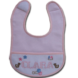 Regalos Ropa ni�os y beb�s bordada: Babero personalizado a punto de cruz