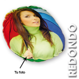 Regalos originales para Inauguraci�n de casa: Coj�n redondo con foto