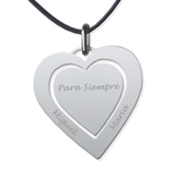 Regalos  31 - 60 &euro;: Colgante corazones personalizado