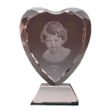 Regalos Cristales grabados: Coraz�n rosado grueso multibisel
