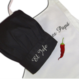 Regalos originales para Inauguraci�n de casa: Delantal con gorro adulto bordado