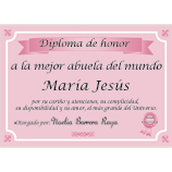 Regalos 15 - 30 &euro;: Diploma a la mejor abuela del mundo