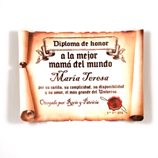 Diploma pergamino a la mejor madre