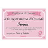Regalos 15 - 30 &euro;: Diploma a la mejor madre del mundo